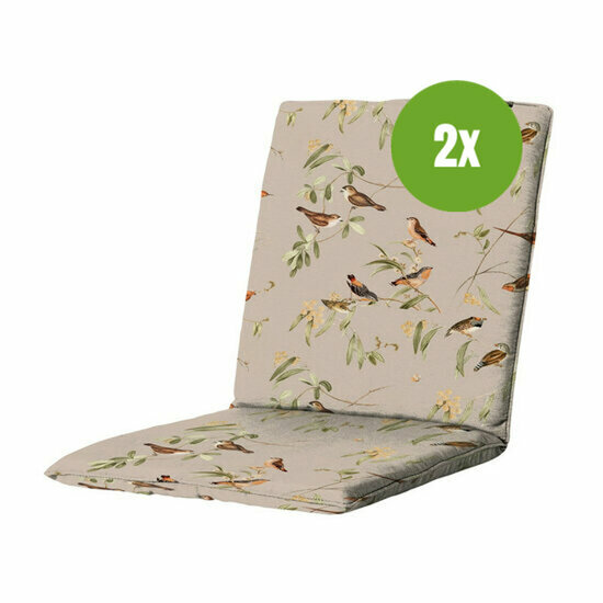 Stapelstoel kussen ca.97x49cm Aria natural 2 stuks