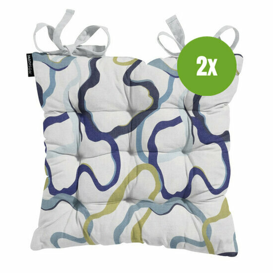Toscane kussen ca.46x46cm Blaze blue 2 stuks