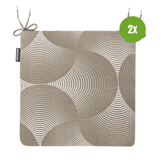 Zitje universeel rits ca.40x40cm Outd WR Napels rondo taupe 2 stuks