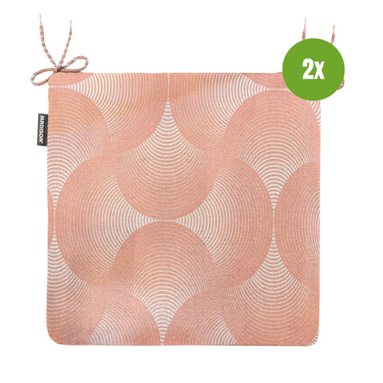 Zitje universeel rits ca.40x40cm O WR Napels rondo salmone 2 stuks