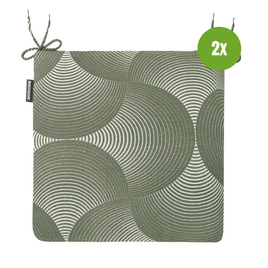Zitje universeel rits ca.40x40cm Outd WR Napels rondo kaki 2 stuks
