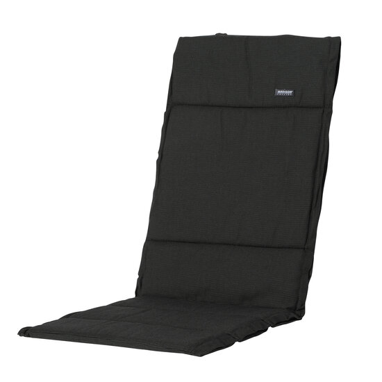 Kussen fiber de luxe ca.125x50cm Rib black 2 stuks