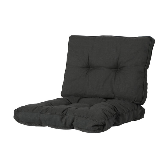 Florance zit ca.73x73cm Rib black 2 stuks