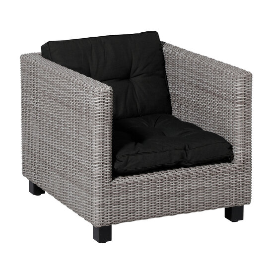 Florance zit ca.73x73cm Rib black 2 stuks