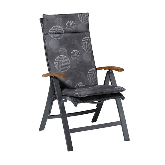 Kussen hoog universeel ca.120x50cm Circle grey 2 stuks