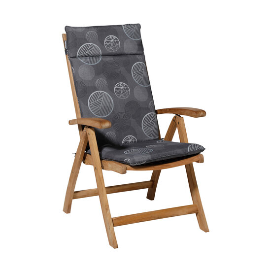 Kussen hoog universeel ca.120x50cm Circle grey 2 stuks