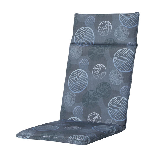 Kussen hoog universeel ca.120x50cm Circle blue 2 stuks