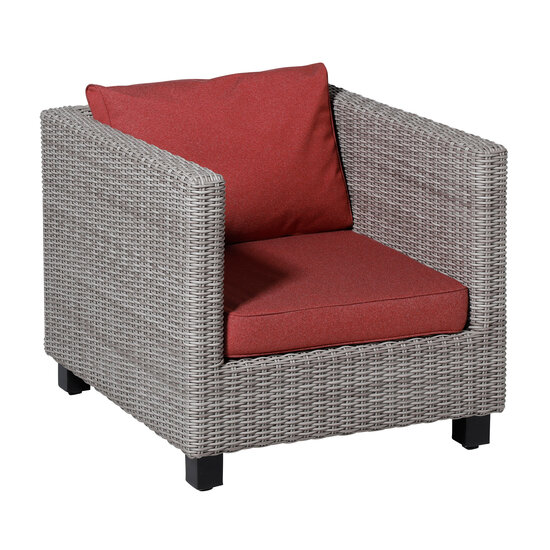 Lounge zitkussen ca.60x60cm Outdoor Manchester red 2 stuks