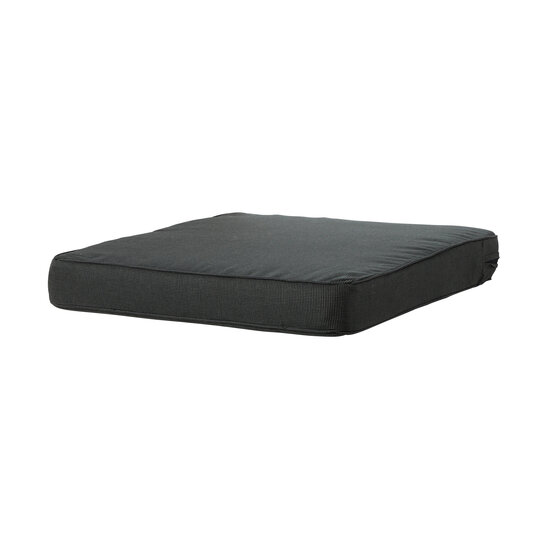 Lounge luxe ca.73x73cm Rib black 2 stuks