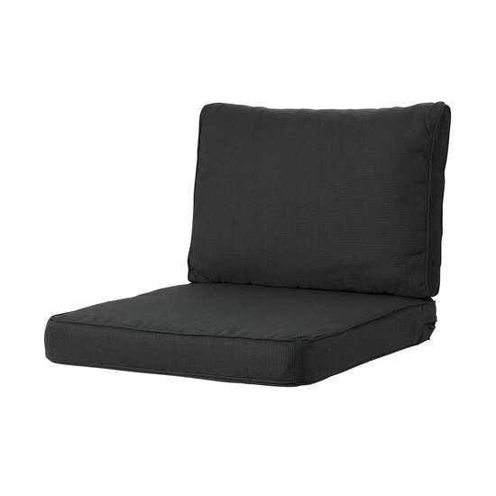 Lounge rug soft ca.40x60cm Rib black 2 stuks