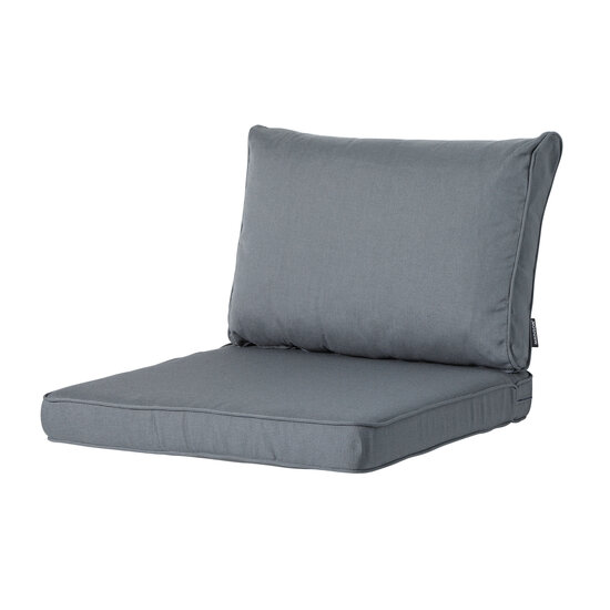 Lounge rug soft ca.40x60cm Rib grey 2 stuks