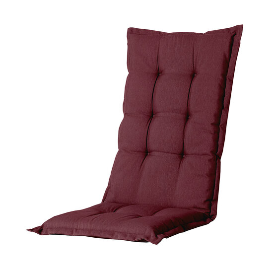 Kussen lage rug ca.105x50cm Panama bordeaux 2 stuks