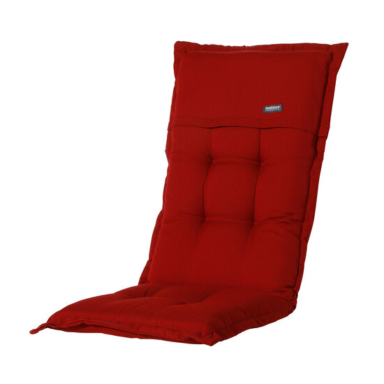Kussen lage rug ca.105x50cm Rib red 2 stuks