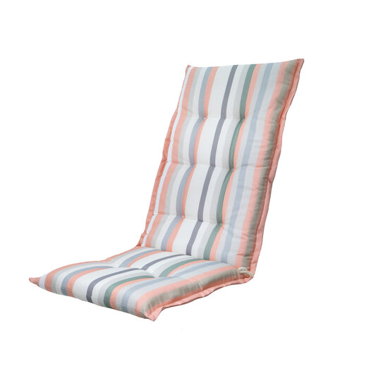 Kussen hoge rug ca.123x50cm Righe salmone 2 stuks
