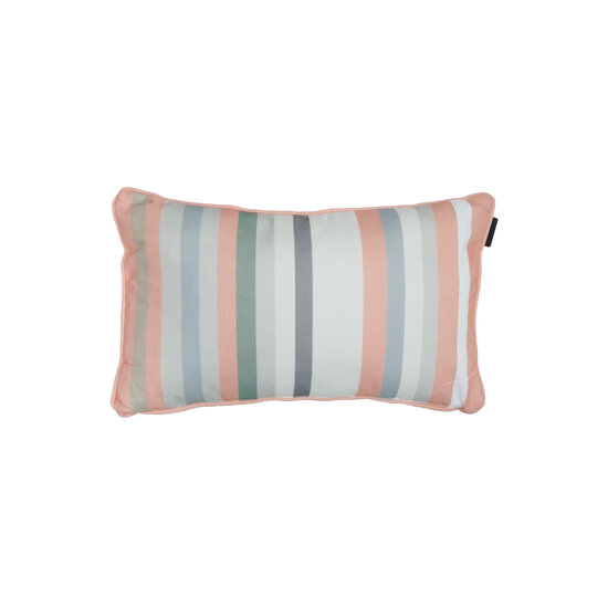 Sierkussen paspel ca.30x50cm Righe salmone 2 stuks