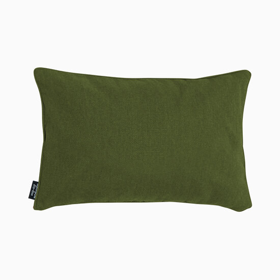 Sierkussen paspel ca.30x50cm Moss green canvas eco+ 2 stuks