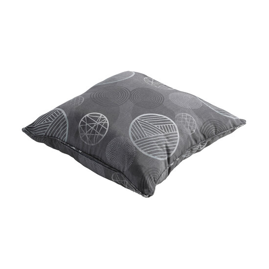 Sierkussen paspel ca.50x50cm Circle grey 2 stuks