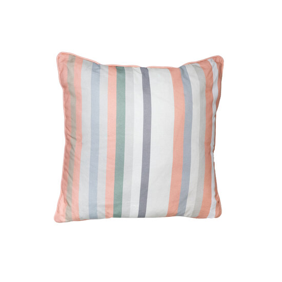 Sierkussen paspel ca.50x50cm Righe salmone 2 stuks