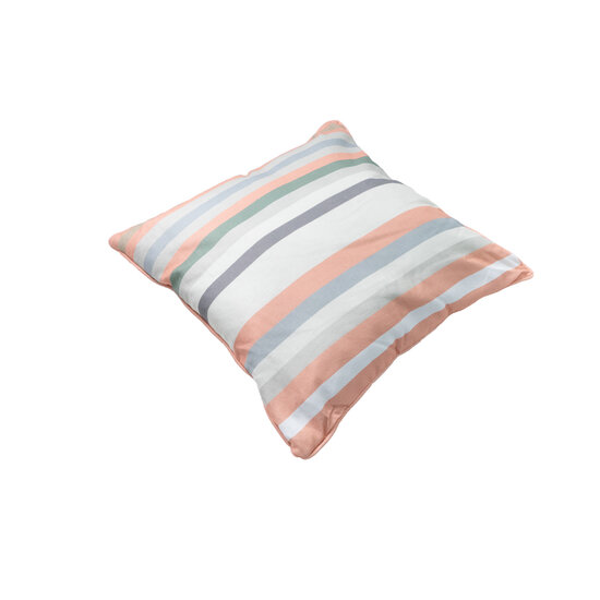 Sierkussen paspel ca.50x50cm Righe salmone 2 stuks