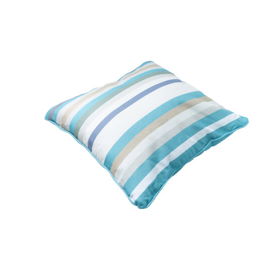 Sierkussen paspel ca.50x50cm Righe azure 2 stuks