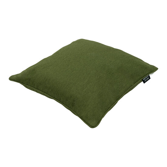 Sierkussen paspel ca.50x50cm Moss green canvas eco+ 2 stuks