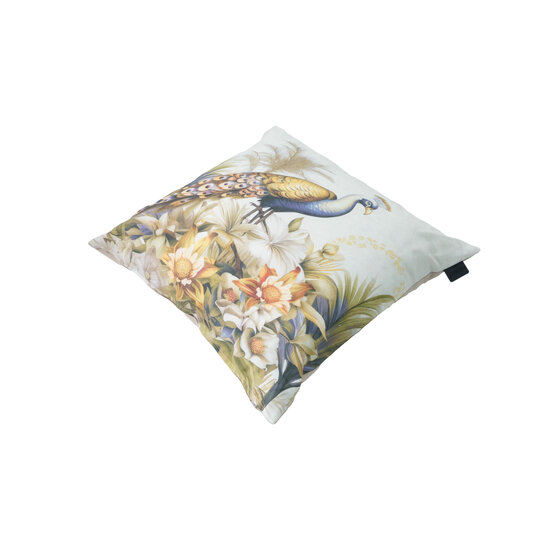 Sierkussen paspel ca.50x50cm Flore purple 2 stuks