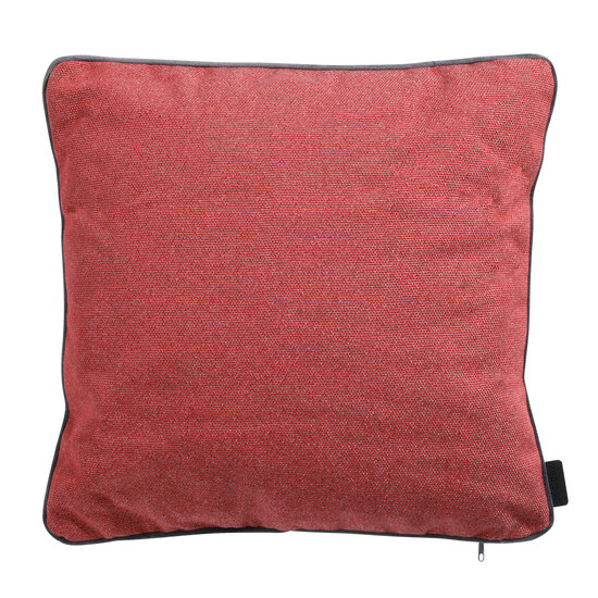 Sierkussen paspel ca.45x45cm Outdoor Manchester red 2 stuks