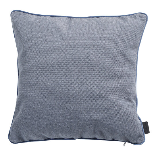 Sierkussen paspel ca.45x45cm Outdoor Manchester denim grey 2 stuks