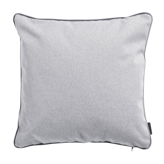 Sierkussen paspel ca.45x45cm Outdoor Manchester light grey 2 stuks