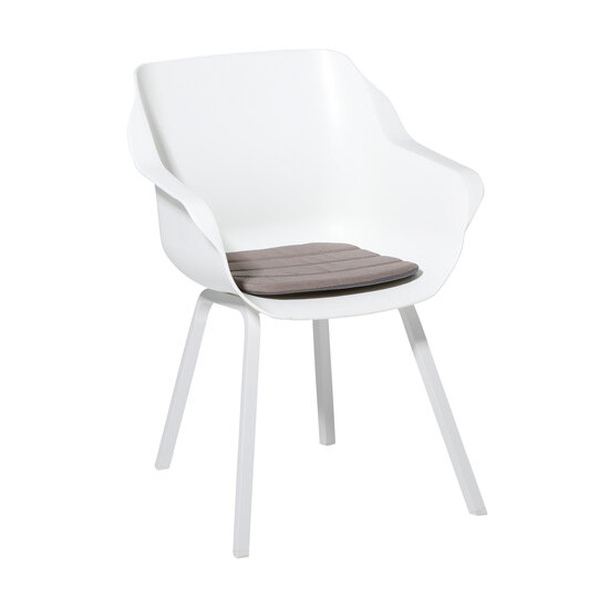 Modern dining kussen ca.40x40cm Panama taupe 2 stuks