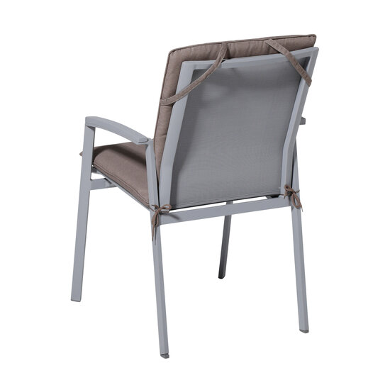 Stapelstoel kussen ca.97x49cm Panama taupe 2 stuks