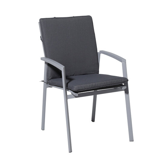 Stapelstoel kussen ca.97x49cm Panama grey 2 stuks