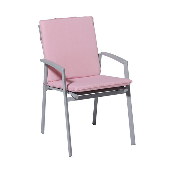Stapelstoel kussen ca.97x49cm Panama soft pink 2 stuks