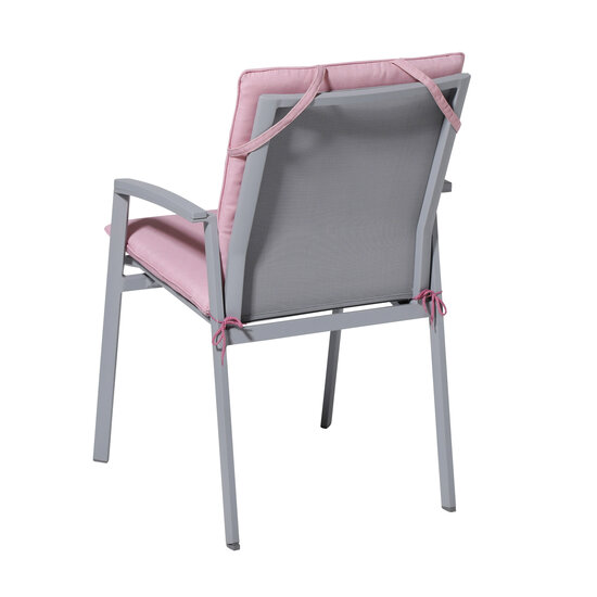 Stapelstoel kussen ca.97x49cm Panama soft pink 2 stuks