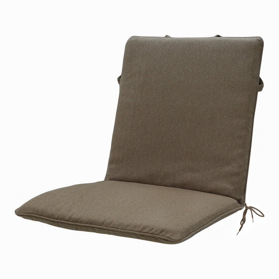 Stapelstoel kussen ca.97x49cm Taupe canvas eco+ 2 stuks