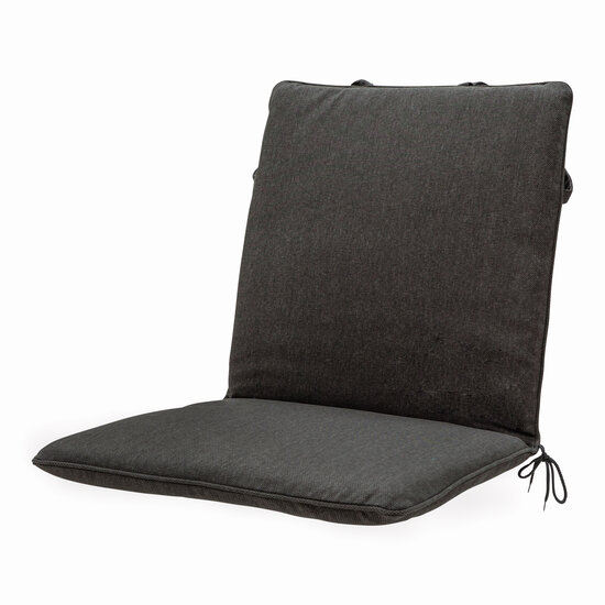 Stapelstoel kussen ca.97x49cm Dark grey canvas eco+ 2 stuks