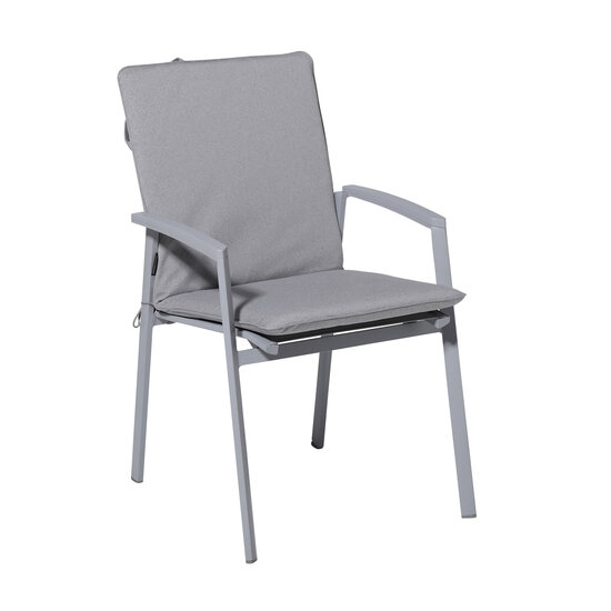 Stapelstoel kussen ca.97x49cm Outdoor Manchester light grey 2 stuks