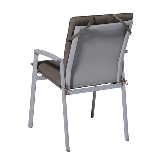 Stapelstoel kussen ca.97x49cm Outdoor Oxford taupe 2 stuks