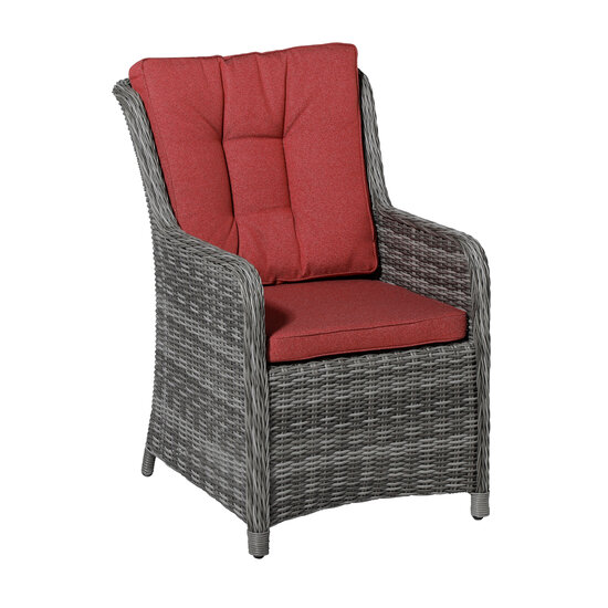 Wicker dining set ca.95x46cm Outdoor Manchester red