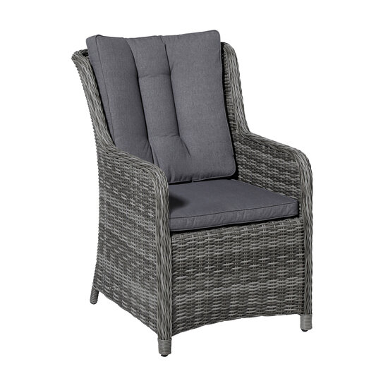 Wicker dining set ca.95x46cm Outdoor Oxford grey