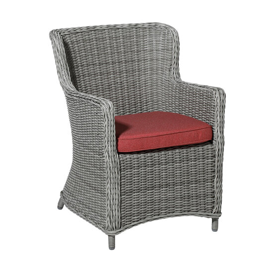 Wicker universeel ca.48x48cm Outdoor Manchester red 2 stuks