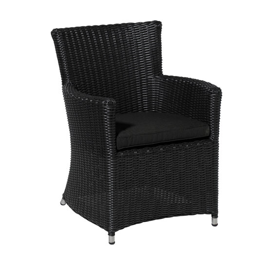 Wicker york ca.48x48cm Rib black 2 stuks
