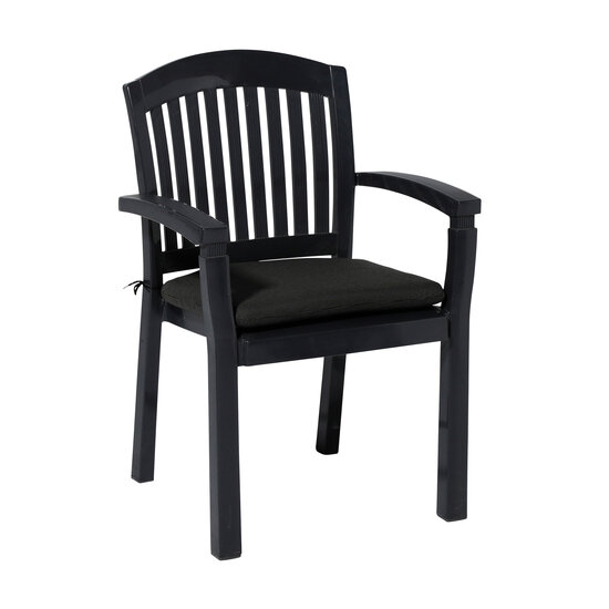 Zitkussen ca.46x48cm Rib black 2 stuks