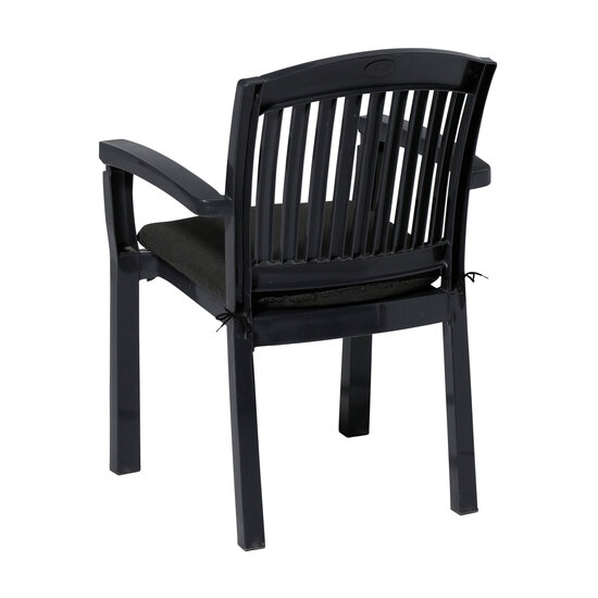 Zitkussen ca.46x48cm Rib black 2 stuks