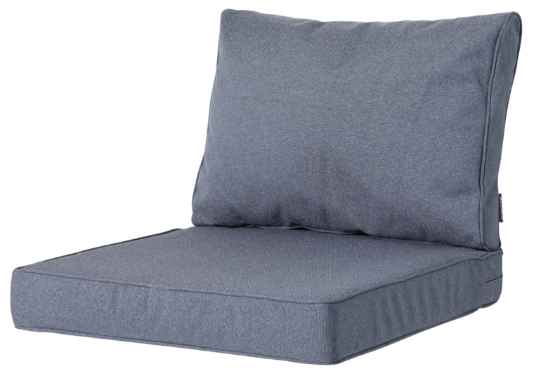 Madison Luxe Loungekussens (Outdoor Manchester Denim Grey) 60x60 + 60x40cm | Extra dik