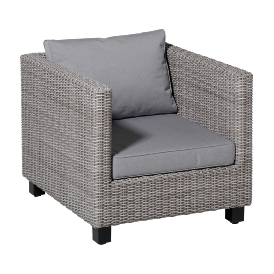 Madison Luxe Loungekussens (Outdoor Manchester Light Grey) 73x73 + 73x40cm | Extra dik