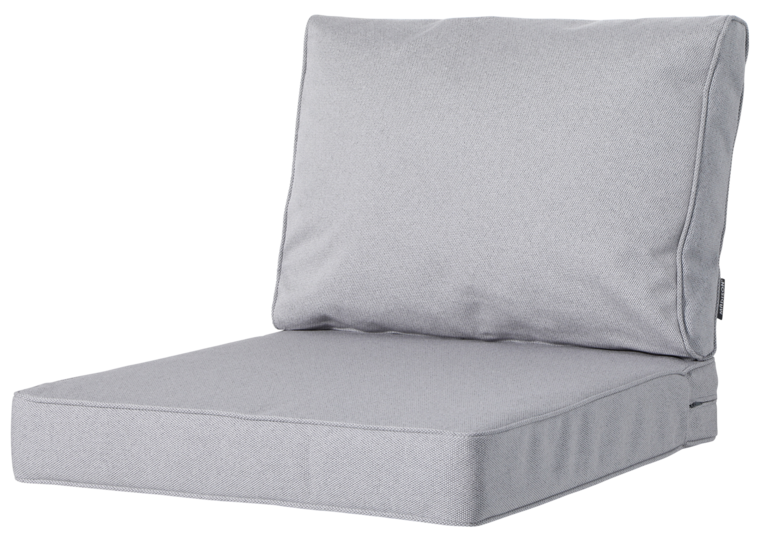 Madison Luxe Loungekussens (Outdoor Manchester Light Grey) 60x60 + 60x40cm | Extra dik