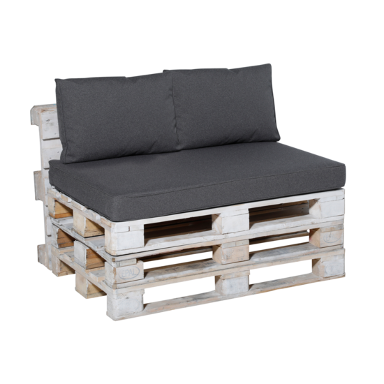 Lounge palletkussen set 120x80cm + rugkussens (Outdoor Manchester Grey) - Madison