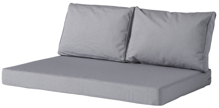 Lounge palletkussen set 120x80cm + rugkussens (Outdoor Manchester Light Grey) - Madison