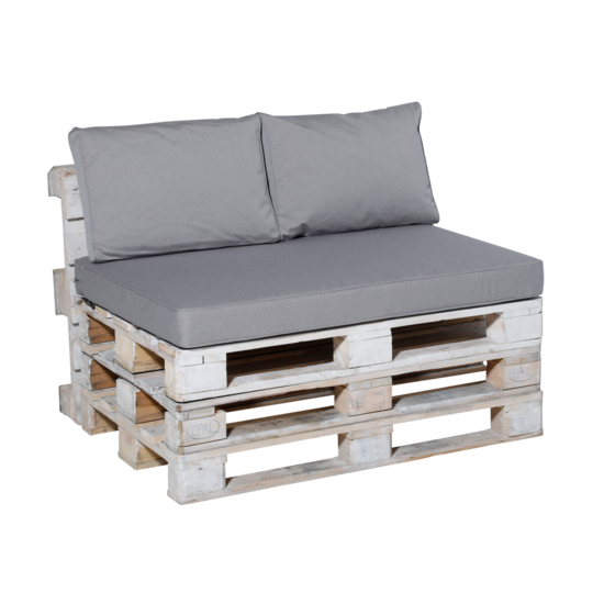 Lounge palletkussen set 120x80cm + rugkussens (Outdoor Manchester Light Grey) - Madison